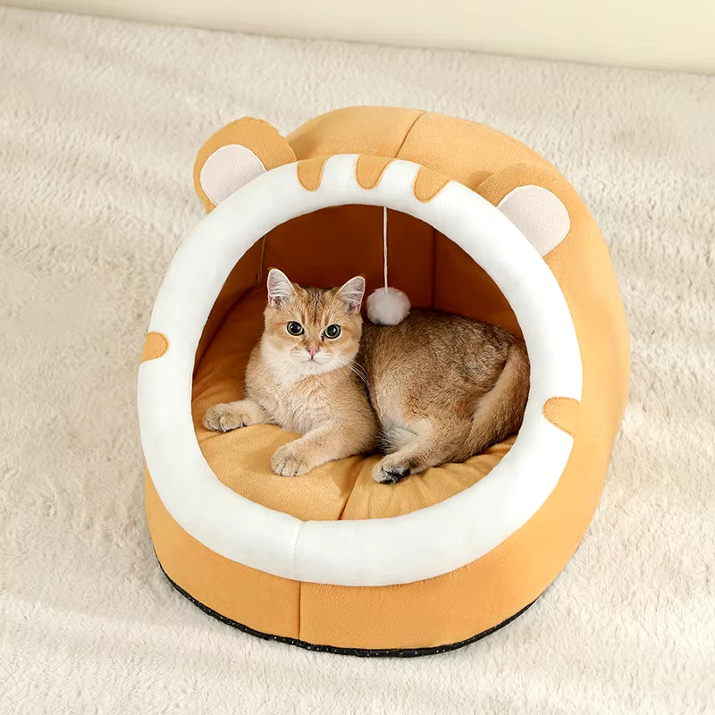 Super Cat Bed Warm Pet House Kitten Cave Cushion Cat House Warm Sleeping Dog Basket Tent Small Dog Mat Supplies Bed for Cats