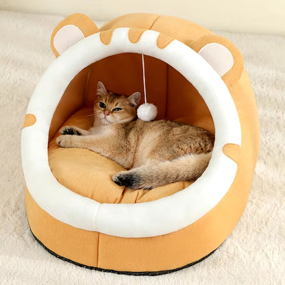 Super Cat Bed Warm Pet House Kitten Cave Cushion Cat House Warm Sleeping Dog Basket Tent Small Dog Mat Supplies Bed for Cats